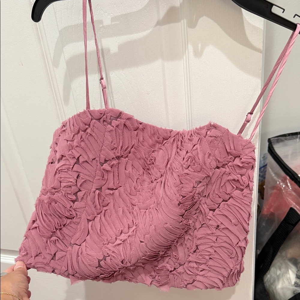 Astr Textured Mauve Camisole Top